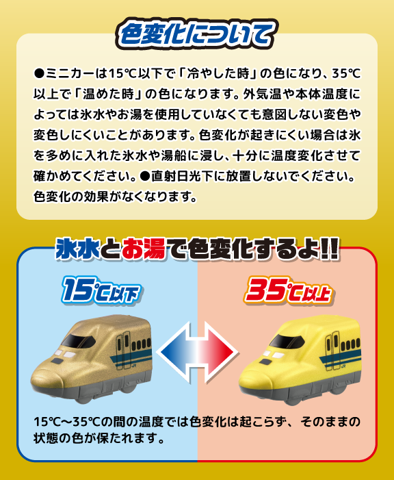 おふろDEミニカー　923形ドクターイエロー　限定ゴールド2両編成セット