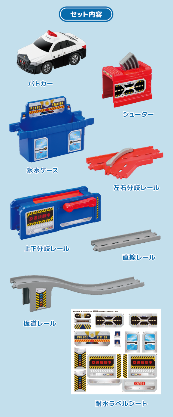 おふろDEミニカージョイント緊急出動！パトカー＆シューターセット