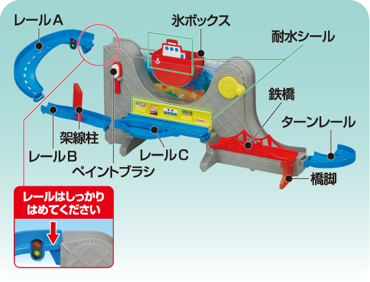 おふろDEミニカー　すすめ！海底トンネル！北海道新幹線はやぶさ&ドクターイエローセット