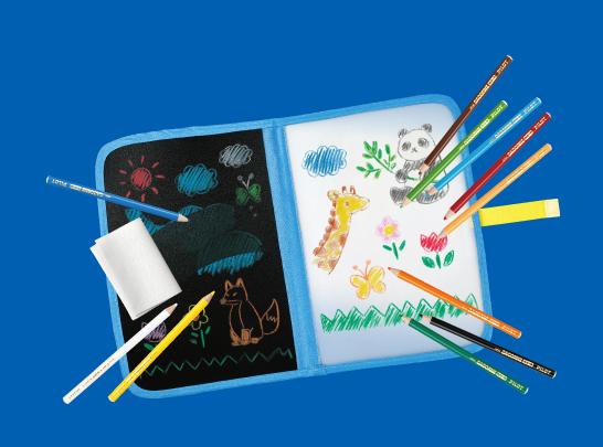 カコーネ  お水で消せる色鉛筆おえかきバッグセット